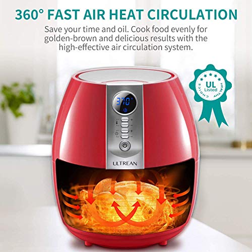 Ultrean Air Fryer, 4.2 Quart (4 Liter) Electric Hot Air Fryers Oven