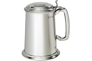 Wentworth Pewter Lidded 1 Pint Plain Pewter Tankard (Lidded Tankard)
