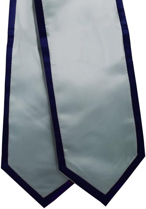 Graduation Honor Stoles Silver w/Trim