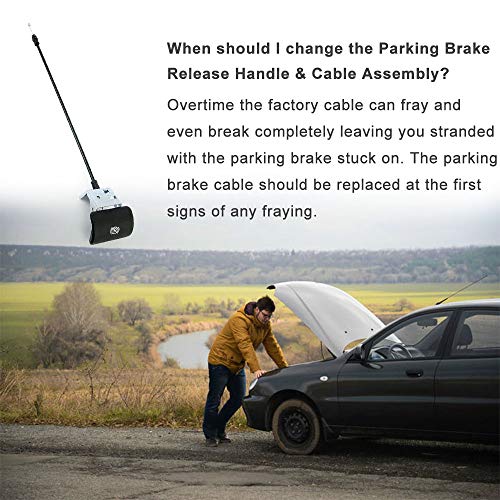 Parking Brake Release Cable With Handle For Chevy Silverado, Chevrolet Tahoe, Suburban, Avalanche, GMC Sierra, Yukon, Denali Parking Brake Cable For Emergency Hand Brake Replaces # 15226272 - Thumbnail 5