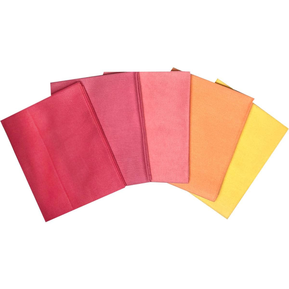 Pastel Plain Red Cotton Fat Quarters Bundle 5-Piece Pack (18 x 22 inches) (100% Cotton Fabric, Ideal for Crafts, Quilting, Sewing)