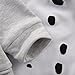 Baby Boy Girl 2pcs Set Outfit Milk Print Long Sleeve Top+Dot Pattern Long Pants (12-24months, Gray)
