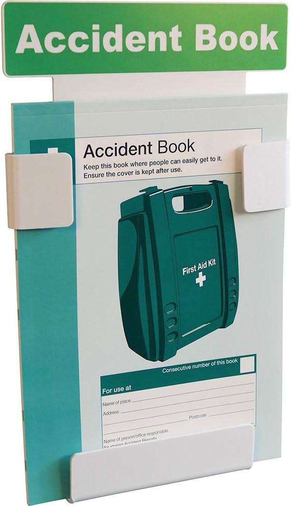 Safety First Aid Group Accident Reporting Station A4 Book and Holder