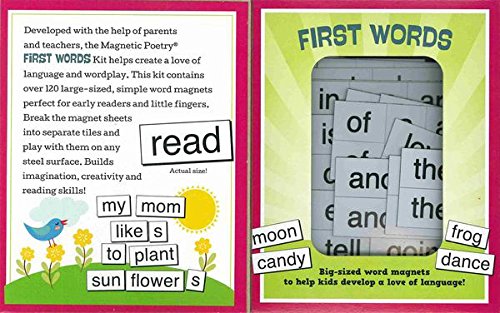 Magnetic Poetry - Kids First Words Kit - Ages 4 and Up - Words for Refrigerator - Write Poems and Letters on the Fridge - Made in the USA