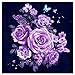 Wizland 5D DIY Diamond Painting Full Drill Round Resin Beads Pictures Purple Bouquet of Crystals Diamond Dotz Kits,Arts, Crafts & Sewing Cross Stitch for Home Decor
