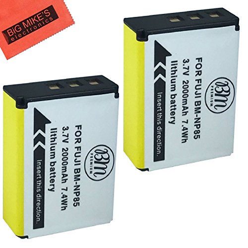 BM Premium 2-Pack of NP-85 Batteries for Fujifilm FinePix S1 SL240 SL260 SL280 SL300 SL305 SL1000 Digital Camera