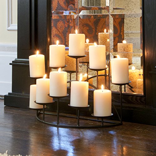 Southern Enterprises 10 Candle Candelabra, Black