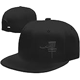 wikjxiz Disc Golf Basket with-Flying-Disk Hats for Men Black Hat Flat Bill Mens Trucker Hats Classic Baseball Cap