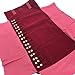 UnionPlus Velvet Travel Jewelry Roll Bag Organizer for Necklace, Elastic Band and Anti-winding, Burgundy