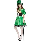 Seasons Women St. Patrick's Day Costume Green Charming Leprechaun Costume Skirt for Adult