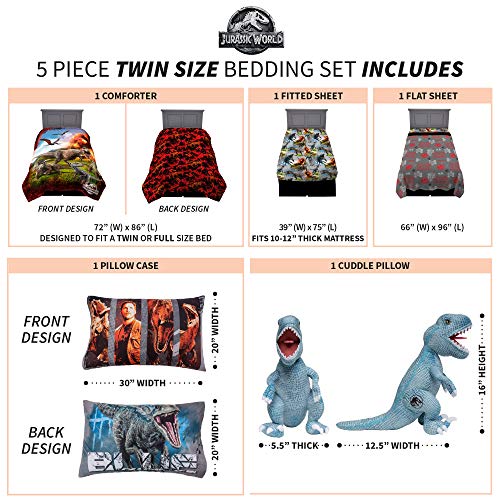 3 Universal+Jurassic+Microfiber+Comforter+Bedding