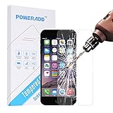 Poweradd Tempered Glass Screen Protector for Apple iPhone 6/6S with 9H Hardness and 2.5D Round Edge, Anti Scratch and Fingerprint Resistant