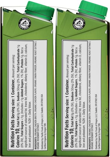PACIFIC FOODS ORGANIC FREE RANGE CHICKEN BROTH, LOW SODIUM, 8 FL OZ (PACK OF 4)
