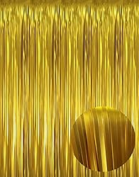 GOER 3.2 ft x 9.8 ft Metallic Tinsel Foil Fringe