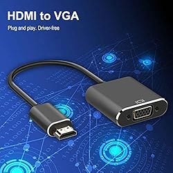 PASOW HDMI to VGA Adapter Aluminum Alloy HDMI Male