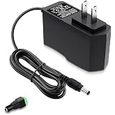 12V 1A Power Supply, AC Adapter 100-240V AC to DC 12V 1A Power Cord Adapter | compatible with 12 Volts 800mA 700mA 500mA 400mA 300mA, the Interface 5.5x2.5mm Barrel Plug