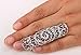 YACQ Women's Full Finger Jointed Long Adjustable Ring - Fit Finger Size 7 to 9 - Knuckle Armor Ring - 2-1/2 Inch Long - Halloween Party Costume Accessories Jewelry Gifts (Silver)