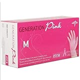 100 Pc Medium Medline Generation Pink Vinyl Medical Health M Exam Gloves 3G Box Latex Free Powder Free