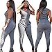 Huiyuzhi Womens Sleeveless Nature Color Jumpsuit Rompers