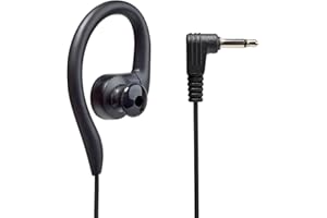 UAYESOK 3.5mm Listen Only Earpiece for Radio Speaker Mic of Motorola Kenwood Baofeng, Police Security Law Enforcement Shoulder Mic Headset, Ear-Hook