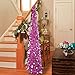 N&T NIETING Christmas Tree,5ft Collapsible Pop Up Christmas Tree Fuchsia Tinsel Coastal Christmas Tree for Holiday Xmas Decorations,Home Display, Office Decor