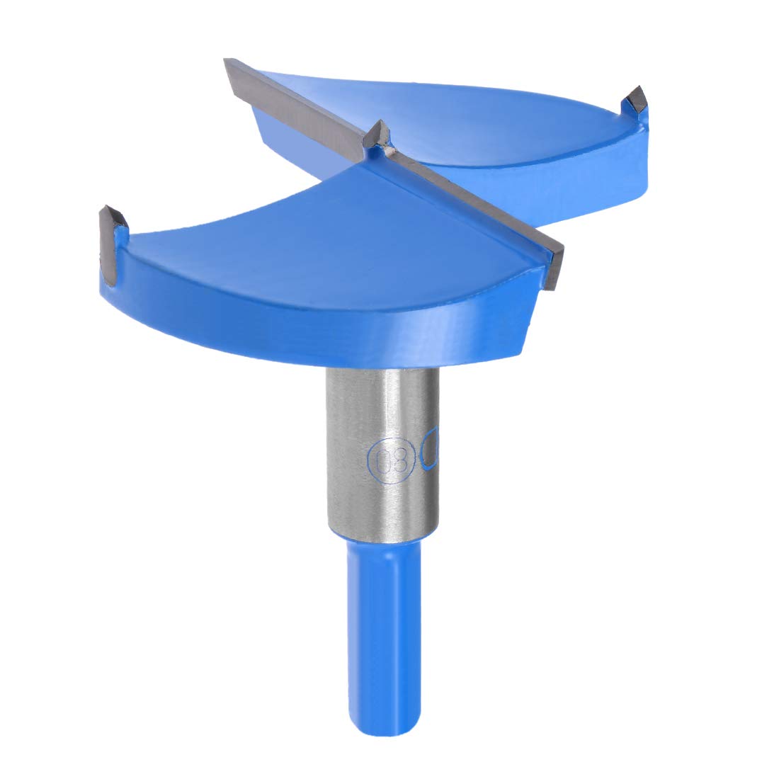 sourcingmap Forstner Drill Bits 80mm, Tungsten Carbide Wood Hole Saw Auger Opener, Woodworking Hinge Hole Drilling Boring Bit Cutter (Blue, Gray)