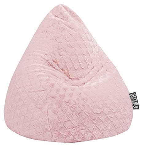 Sitting Point Sitzsack Fluffy Hearts XL ca. 220 Liter Rose