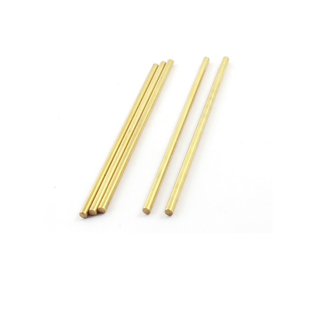 Sourcingmap 5pcs 3mm x 90mm Brass Tone Round Rod Bar Shaft for DIY RC Car Racer