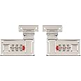 L-Lei 2pcs Tool Box Hasp, Luggage Suitcase Hasps with Combination Lock, Replacement 3 Digit Combination, Silver