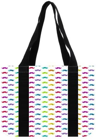 Custom Funny Mustache Tote Bag Canvas Shopping Shoulder Bag