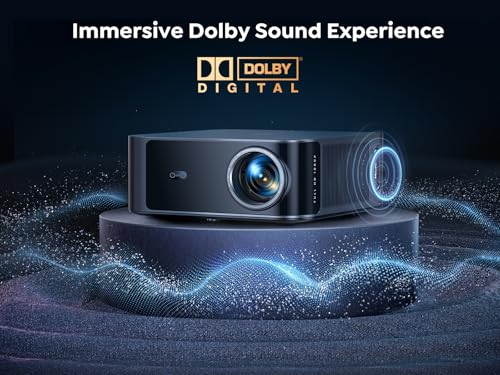 [4K Support/36W Dolby Audio/APPs]Smart-Projector-4K with WiFi6 and 2Way Bluetooth, AI Auto Focus Projector with Native 1080P, HDR10, TOPTRO X9 Outdoor Movie Proyector Compatible with Phone/TV Stick/PC
