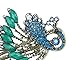 Lovely Vintage Jewelry Crystal Green Peacock Hair Clips - for hair clip Beauty Tools