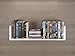 Floating Contemporary U Shape Wall Mountable Book Shelves Media Storage Solution in White