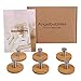 Angelbubbles Adhesive Hooks 6pcs/Pack 3M Sticker + FULL 304 Stainless Steel + Heavy Duty Bamboo (Round)
