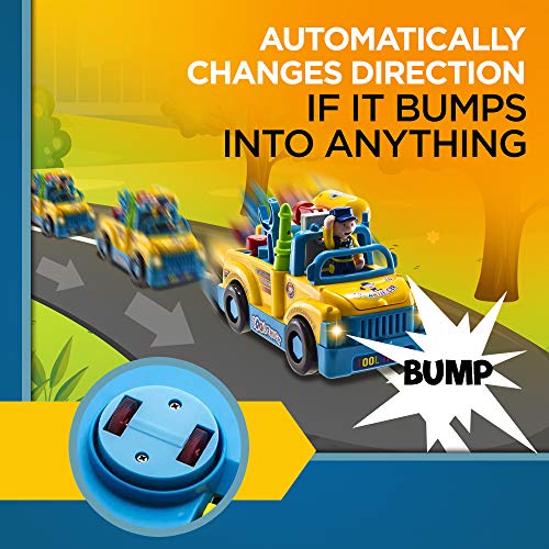 WolVol Truck Tools Toy Equipped with Electric Drill and Various Tools, Lights and Music, Bump and Go Action, will go by its own and change directions on contact - Thumbnail 3