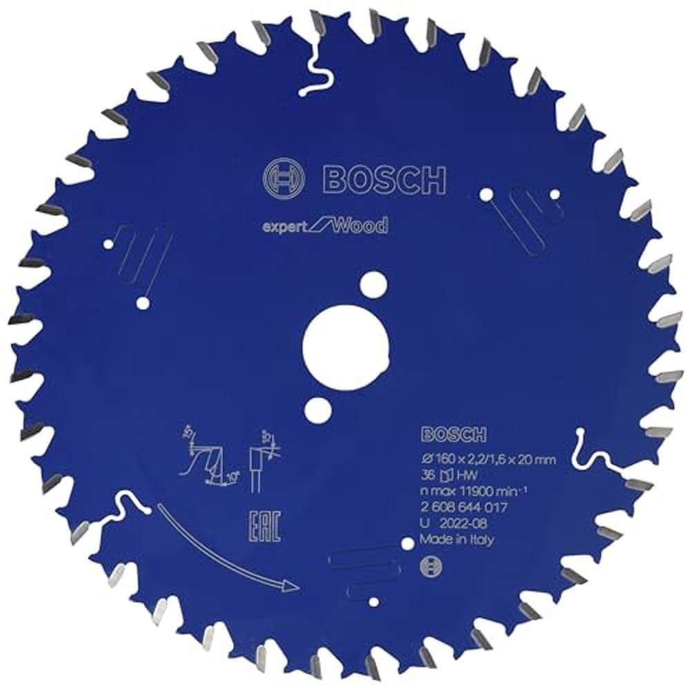 Bosch Accessories 2608644014 EXWOH 36 Tooth Top Precision Circular Saw Blade, 0 V, Blue