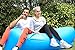 Inflatable Lounger- Premium Air Mattress Sofa Bed- For Indoors & Outdoors-Campling,Hiking,Traveling,Park,Beach-Easy To Inflate- Puncture Resistant & Lightweight Air Couch (BLUE)