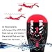 HEETA Snorkel Mask 2.0 Version 2018 New Foldable 180° Full Face Snorkel Mask Panoramic View with GroPro Mount Anti-Fog Anti Leak Easy Breath Dry Snorkel Mask for Adults Kids, (Black & Red S/M)
