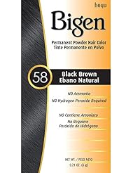 #58 Black Brown Bigen Permanent Powder - 12 Pack