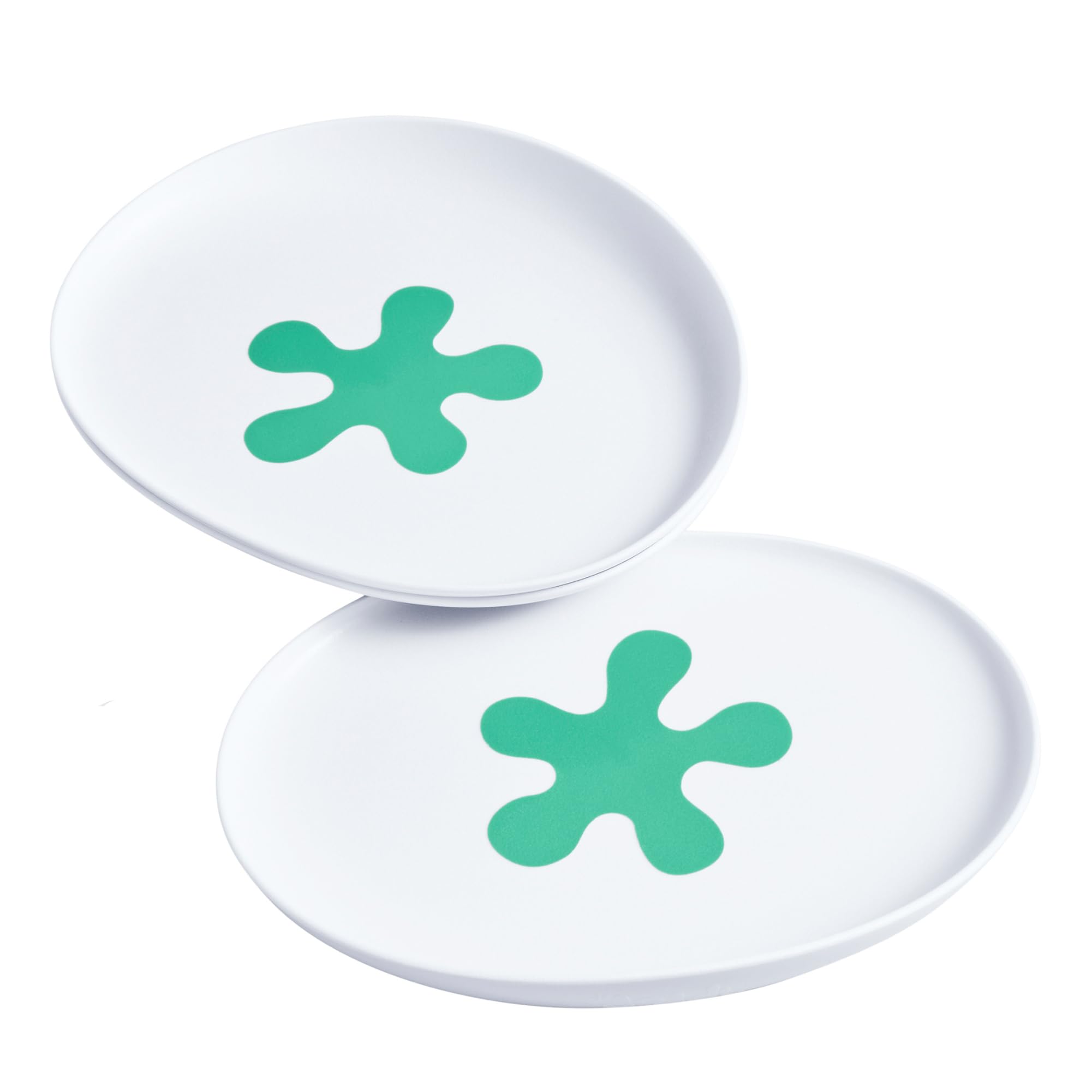 doddl Toddler Plate, Baby-Led Weaning Plate with Non-Slip Base, Child Self-Feeding, Baby Feeding Essentials, Dishwasher-Safe, BPA-Free (Aqua (Twin Pack))