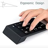 Numeric Keypad,Febite 18 Keys Wireless USB Number Pad Keyboard With 2.4G Mini USB Numeric Receiver for Laptop Desktop PC Notebook - Black