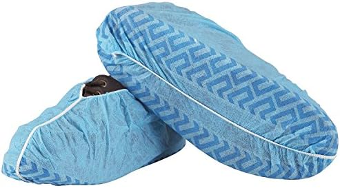 Ameroden 100PC 6.1x15.3 Blue Overshoe Carpet Cleaning Medical Disposable Nylon Shoe Covers
