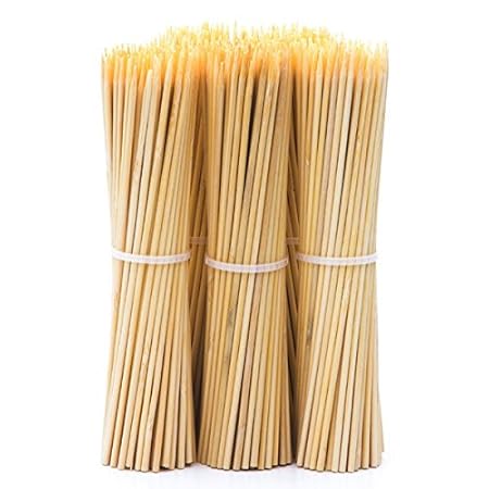vinayaka mart Wood Bamboo Skewers Stick, 8 Inch - 100+50 Sticks