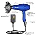 Negative Ionic Hair Dryer 1875W Ceramic Hair Blow Dryer DC Motor 2 Speed and 3 Heat Settings with Concentrator, Blue