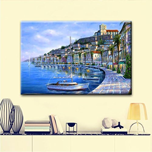 Impressionist Modern Oil Paintings Canvas Wall Art Romantic City Landscape Giclee Canvas Prints Artwork Pictures for Home Office Decorations