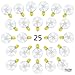 25 Pack of G40 Globe Light Bulbs for String Lights - Fits E12 and C7 Sockets - 5 Watt Replacement Clear Glass Bulbs