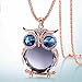 iLH Clearance Deals Owl Pendant Necklace Women Vintage Glass Cabochon Necklace Jewelry by (A)