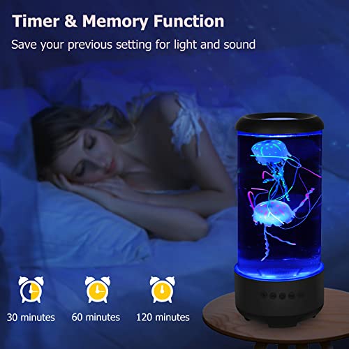 Cosney Jellyfish Lava Lamp With Bluetooth White Noise Sound,33 LED