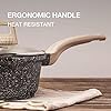 CAROTE Saucepan with Lid 16cm/1.5L, Nonstick Sauce Pot for Induction, Gas and Electric Hobs, Small Cooking Pot with Pour…