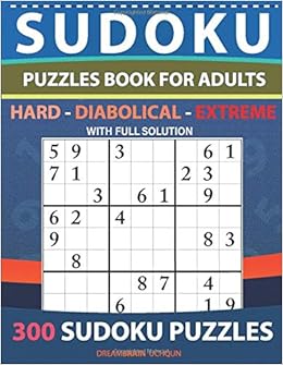 sudoku puzzles book for adults 300 puzzles with full solution hard